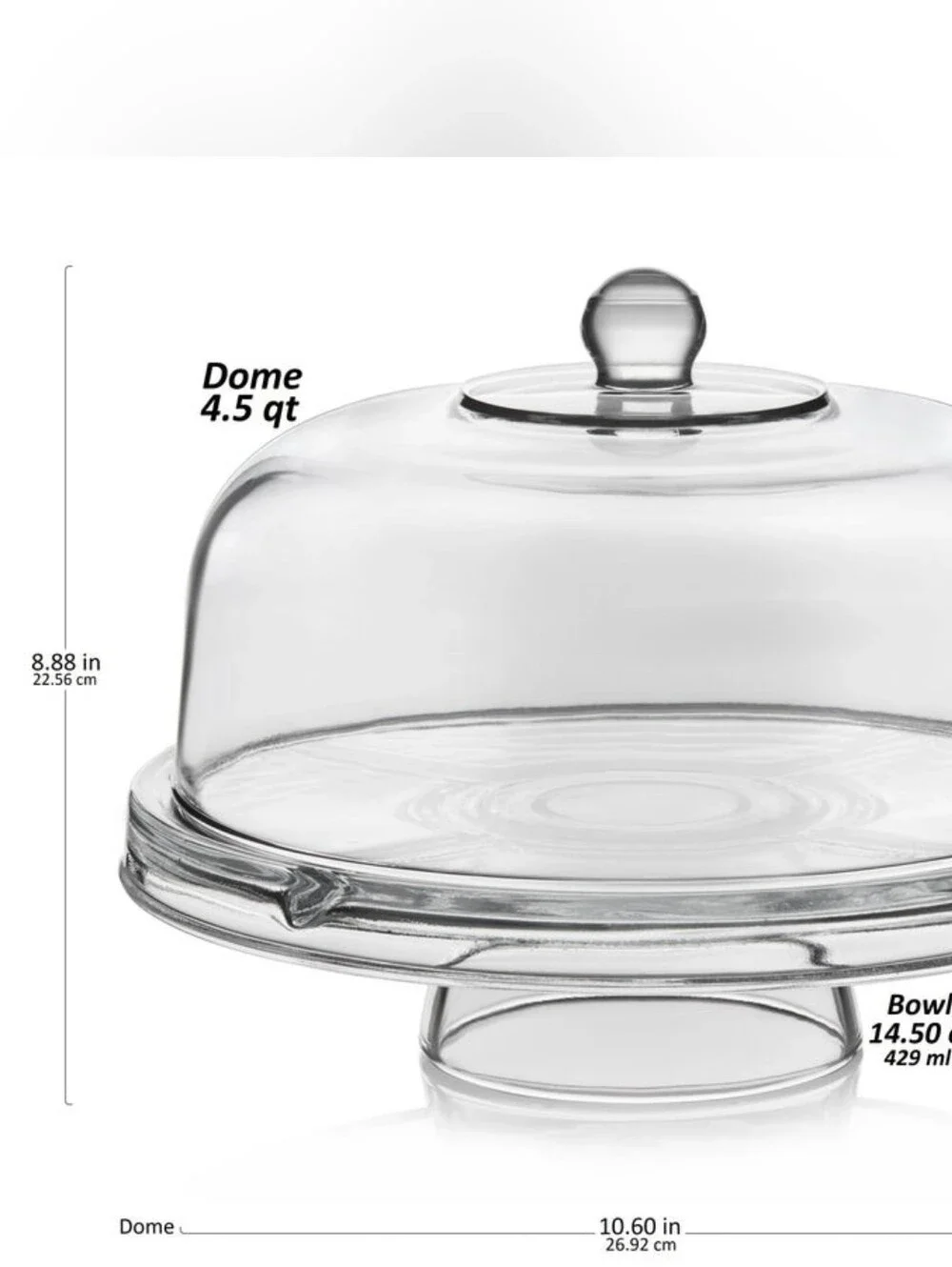 🍰Multiuse Glass Cake Dome Stand